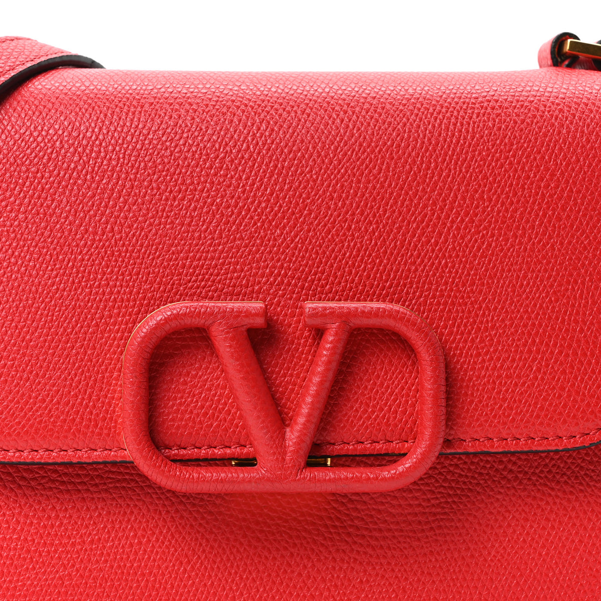 Valentino Garavani Grained Calfskin Small VSling Shoulder Bag Red 7 of 9