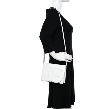 Dolce & Gabbana Calfskin DG Logo Flap Crossbody Bag White 2 of 9