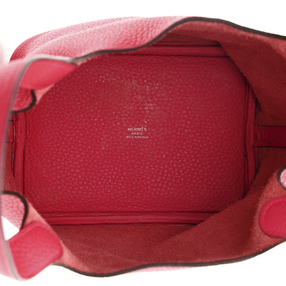 Hermes Taurillon Clemence Picotin Lock 18 PM Rose Extreme 5 of 11