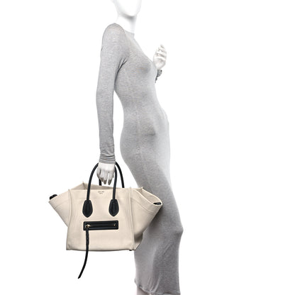 Celine Cotton Canvas Medium Phantom Luggage White 2 of 14