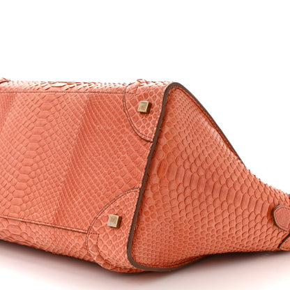 Celine Snakeskin Mini Luggage Orange 9 of 12