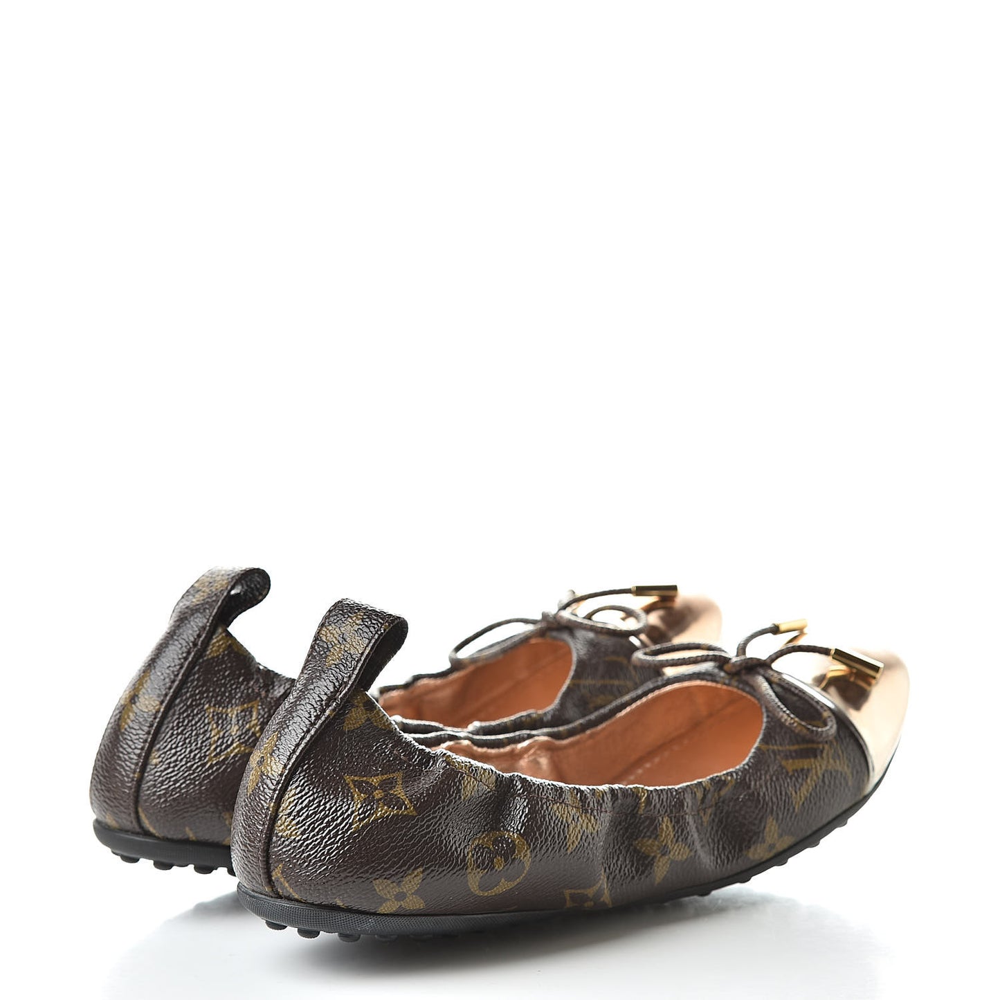 Monogram Flirty Ballet Flats 36 Gold