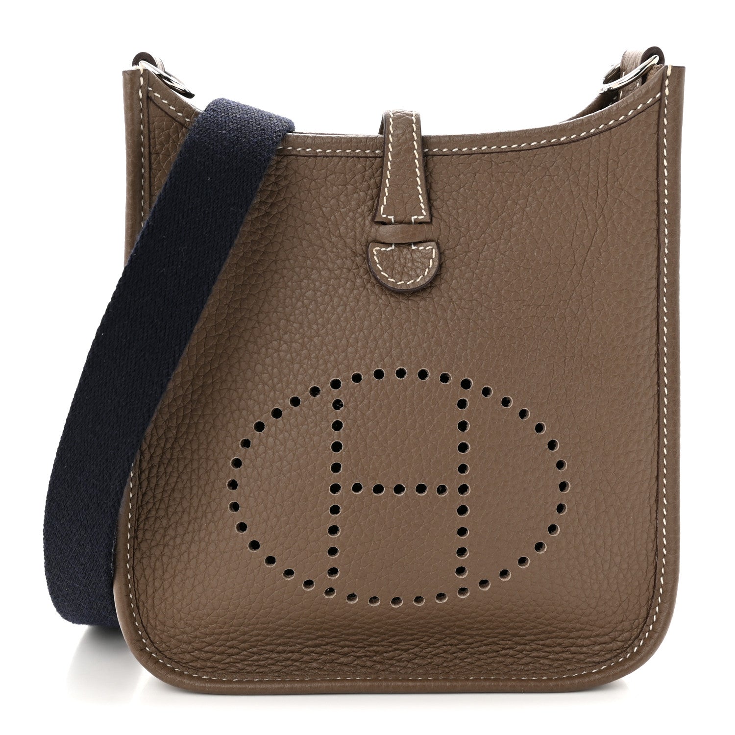 Hermes Taurillon Clemence Amazone Evelyne TPM Etoupe Bleu Indigo 1 of 11