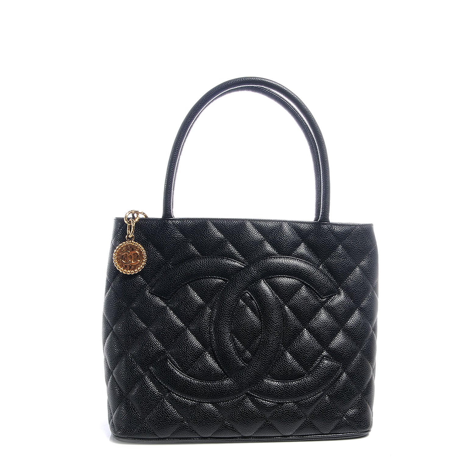 Chanel Caviar Medallion Tote Black 1 of 7