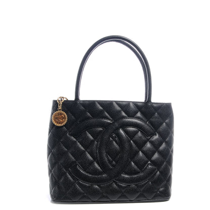 Chanel Caviar Medallion Tote Black 1 of 7