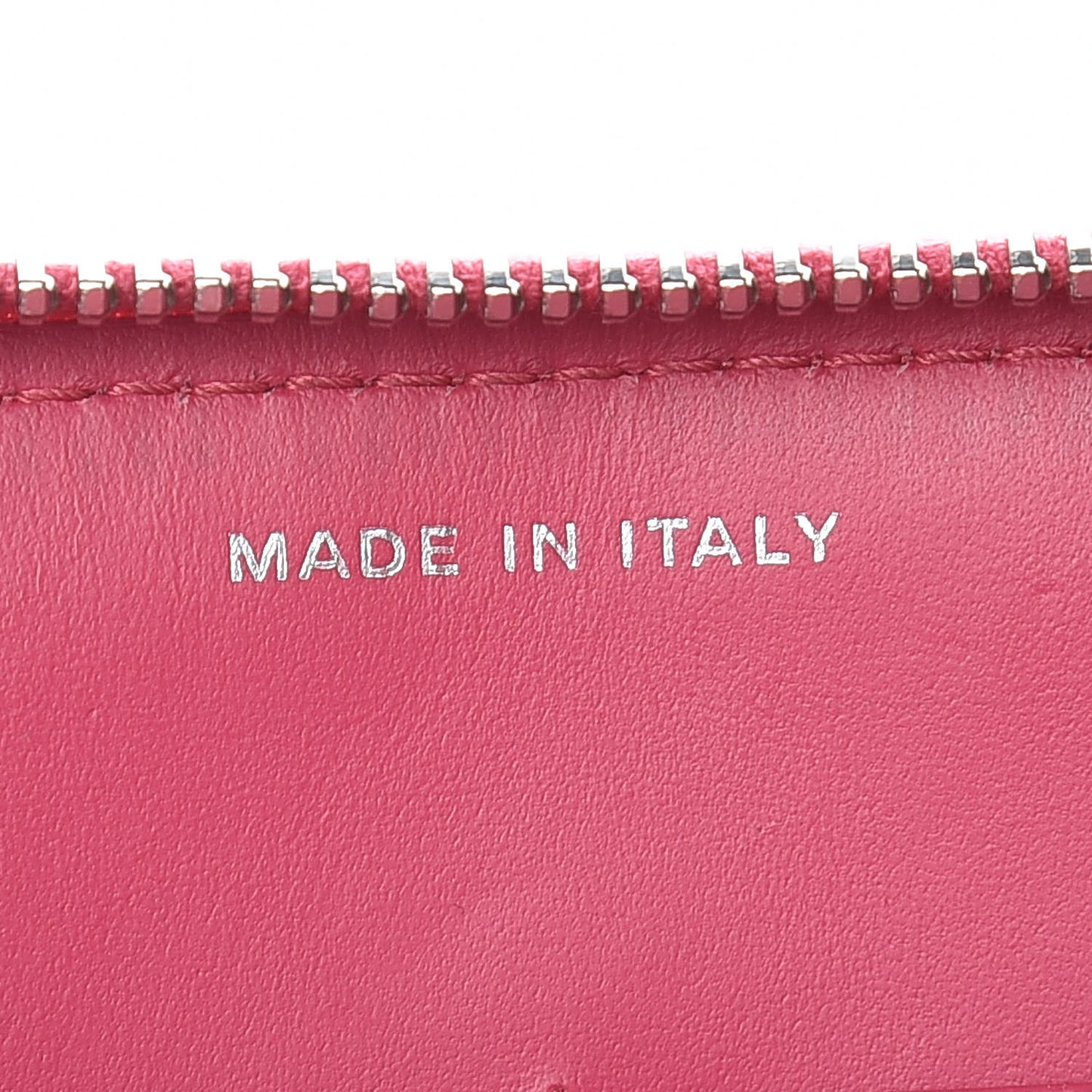 Patent Calfskin Quilted Zipped Clutch Pink