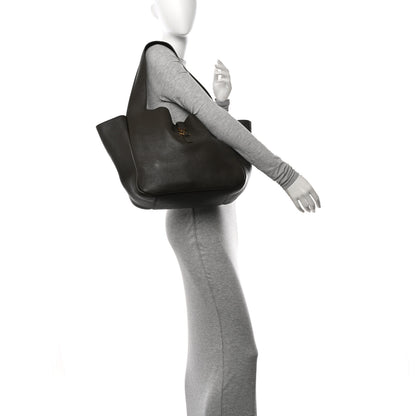 Saint Laurent Grained Deerskin Bea Tote Light Musk 2 of 10