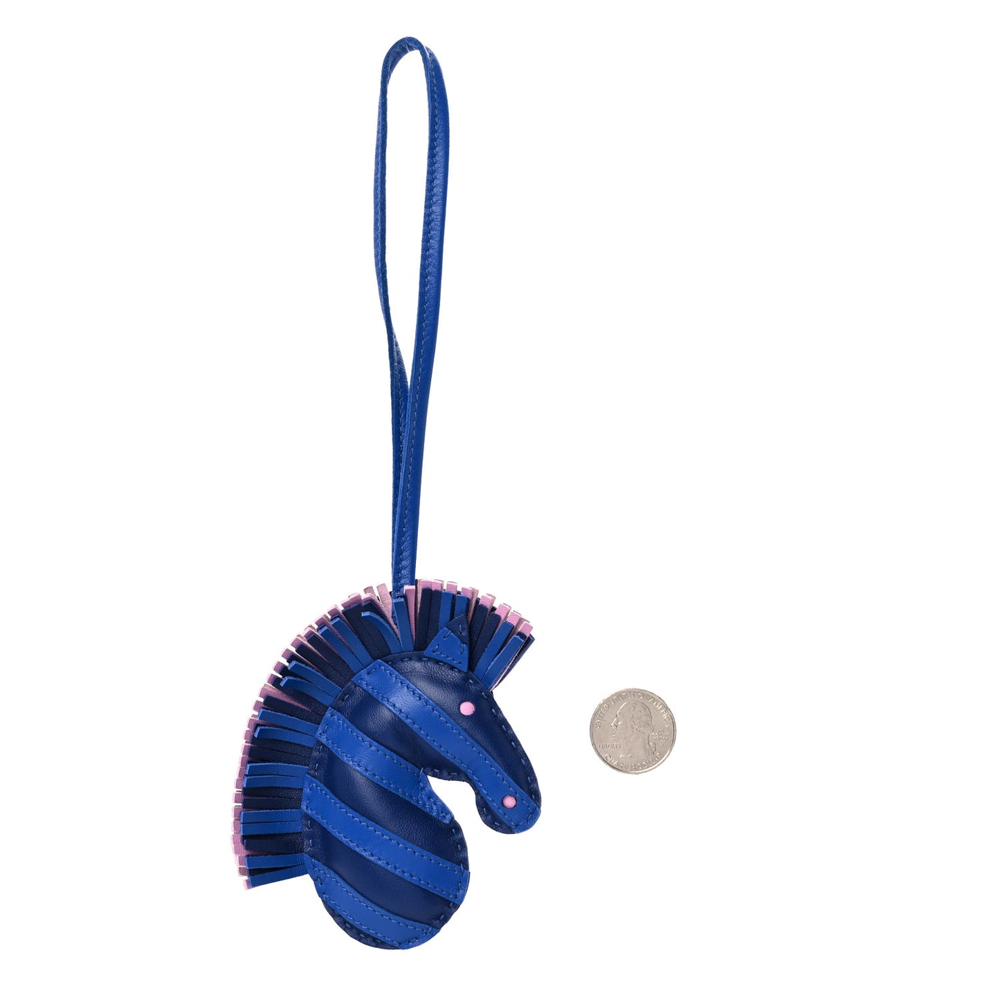 Milo Lambskin Geegee Savannah Bag Charm Bleu Saphir Bleu France Mauve Sylvestre