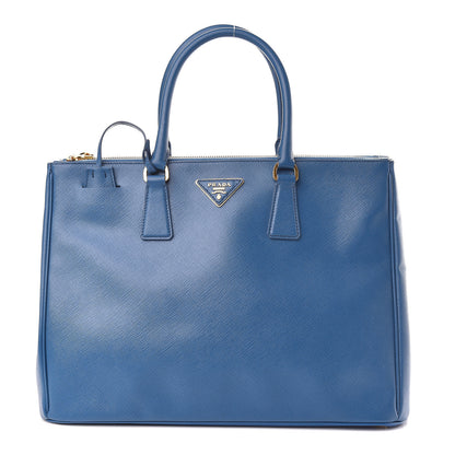 Prada Saffiano Large Galleria Double Zip Tote Cobalto 1 of 11