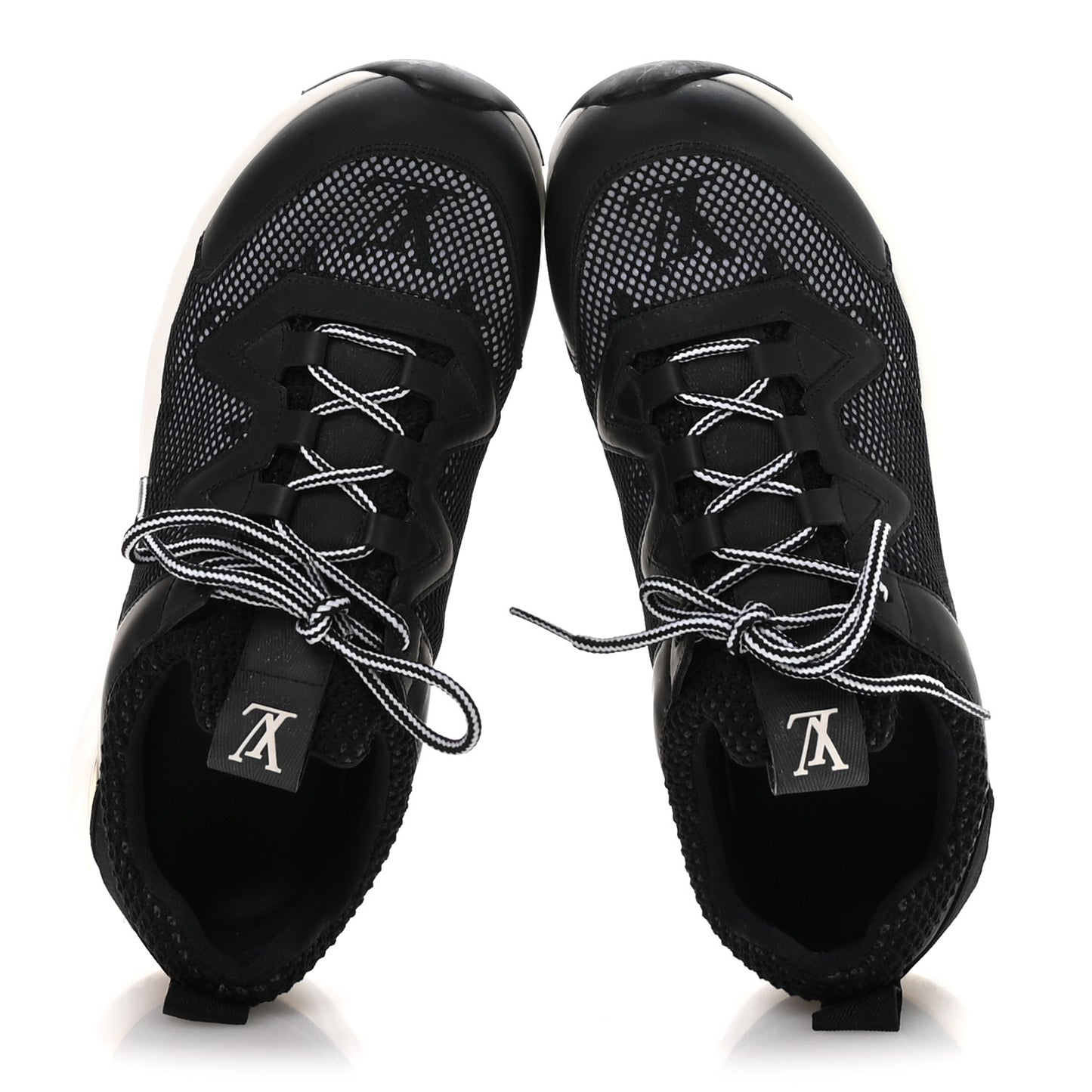 Technical Nylon Monogram Rubber Aftergame Sneakers 37 Black