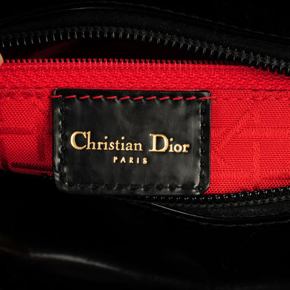 Christian Dior Vintage Patent Medium Lady Dior Black 6 of 8