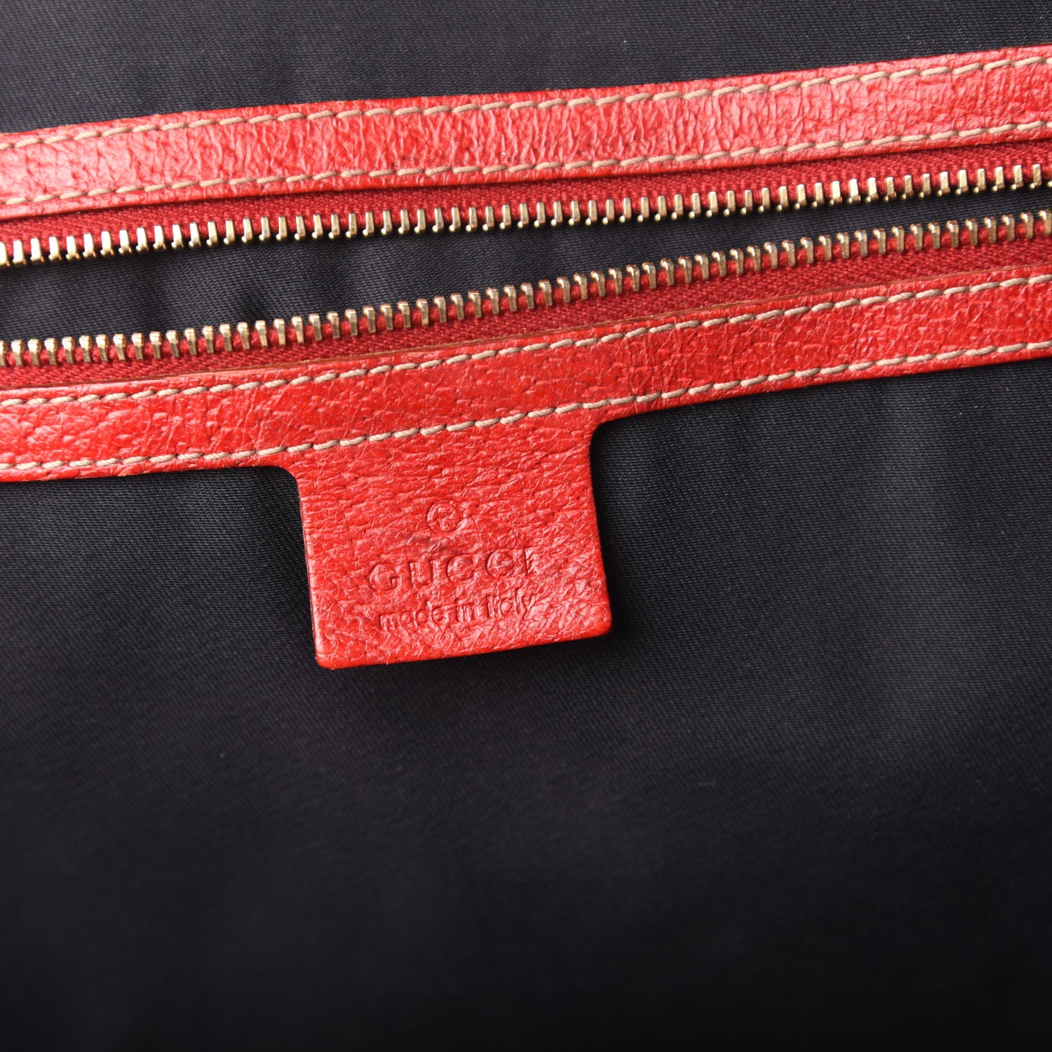 Gucci Monogram Large Jolicoeur Tote Navy Red 8 of 10