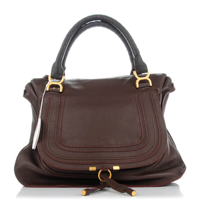 Chloe Calfskin Large Marcie Satchel Truffle 1 of 8