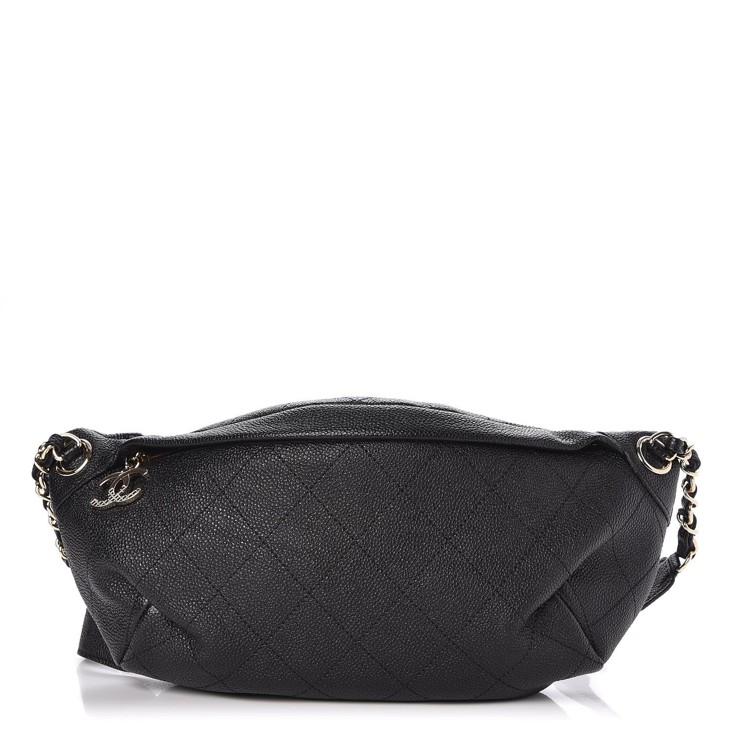 Chanel Caviar Quilted Zip and Carry Waist Bag Fanny Pack Black 1 of 8