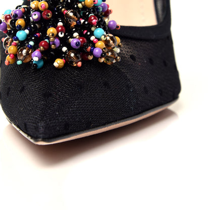Christian Dior Grosgrain Plumetis Dior Blossom Pump 39 Black 11 of 13