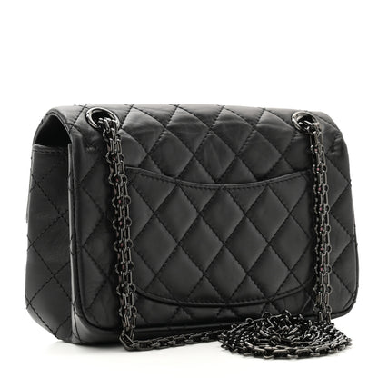 Chanel Aged Calfskin Quilted 2.55 Reissue Mini Flap So Black 3 of 11
