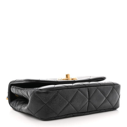 Chanel Glazed Calfskin Quilted Mini Pearl Side Flap Black 4 of 12
