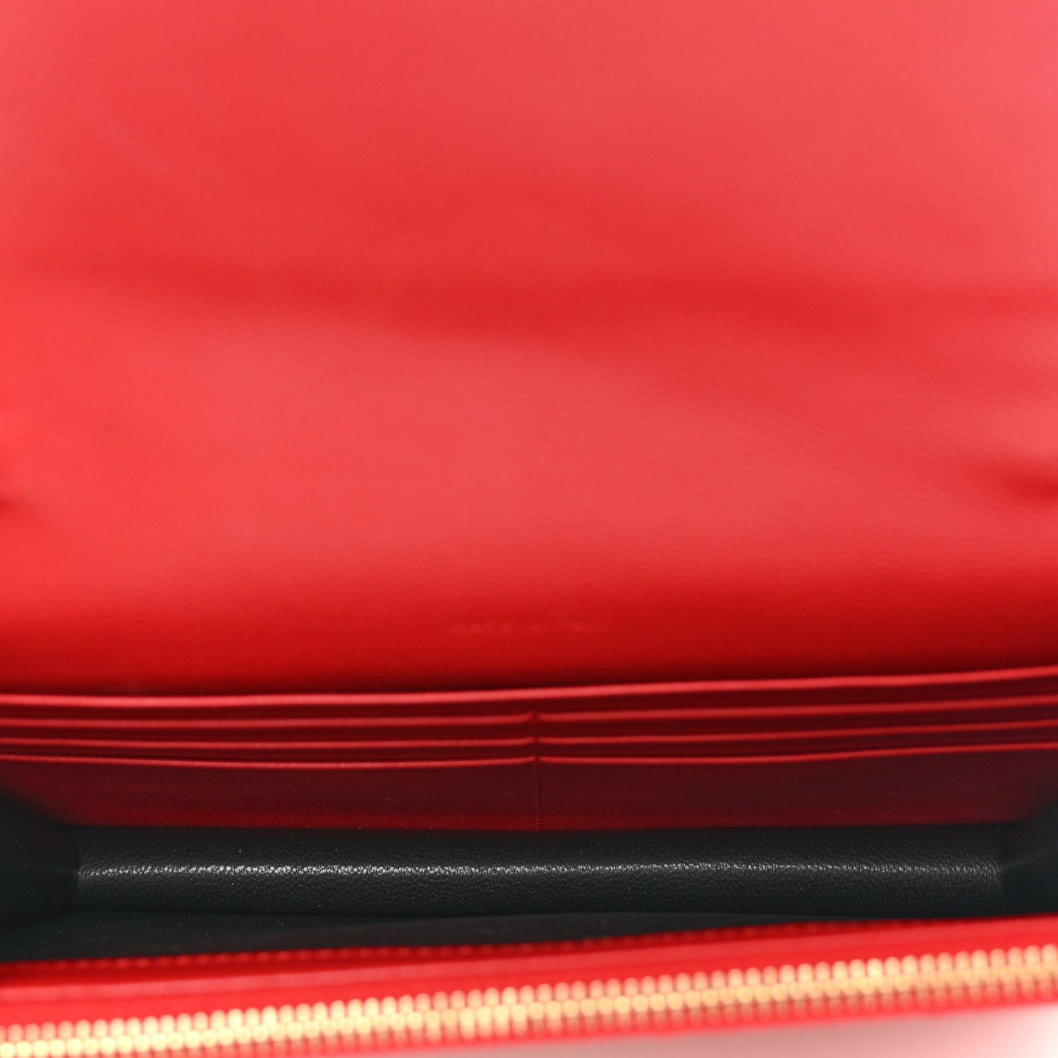 Saint Laurent Grain De Poudre Matelasse Chevron Monogram Envelope Chain Wallet New Red 6 of 11