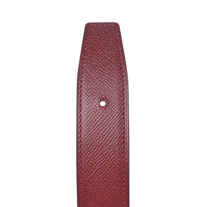 Hermes Epsom 32mm Rythme Belt 85 34 Rouge H Gold 6 of 6