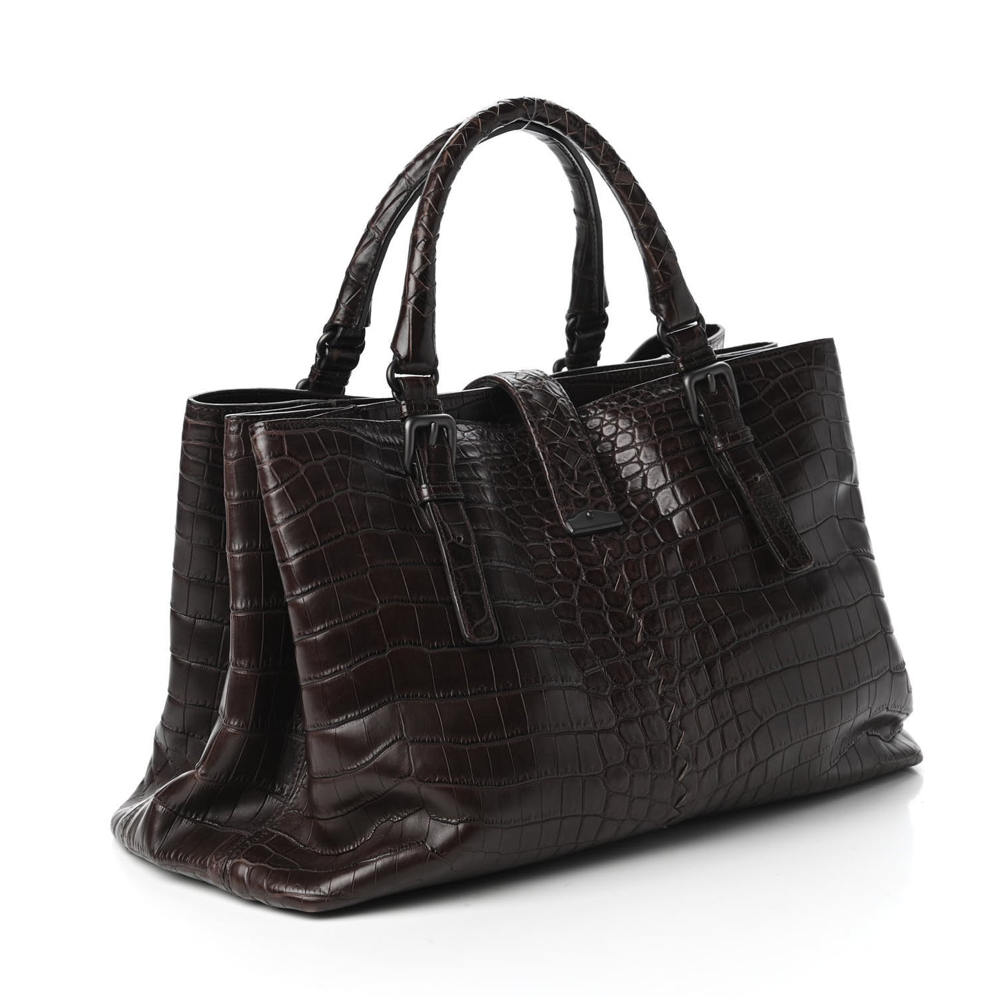 Soft Crocodile Fume Medium Roma Tote Edoardo