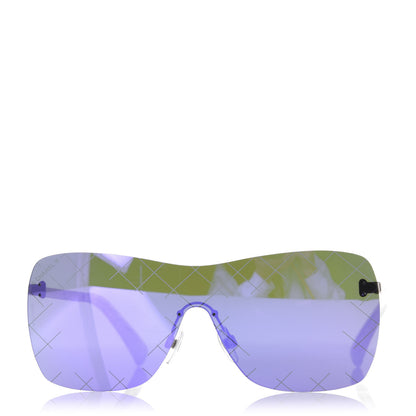 Chanel Shield Runway Sunglasses 4215 Silver Purple 2 of 8