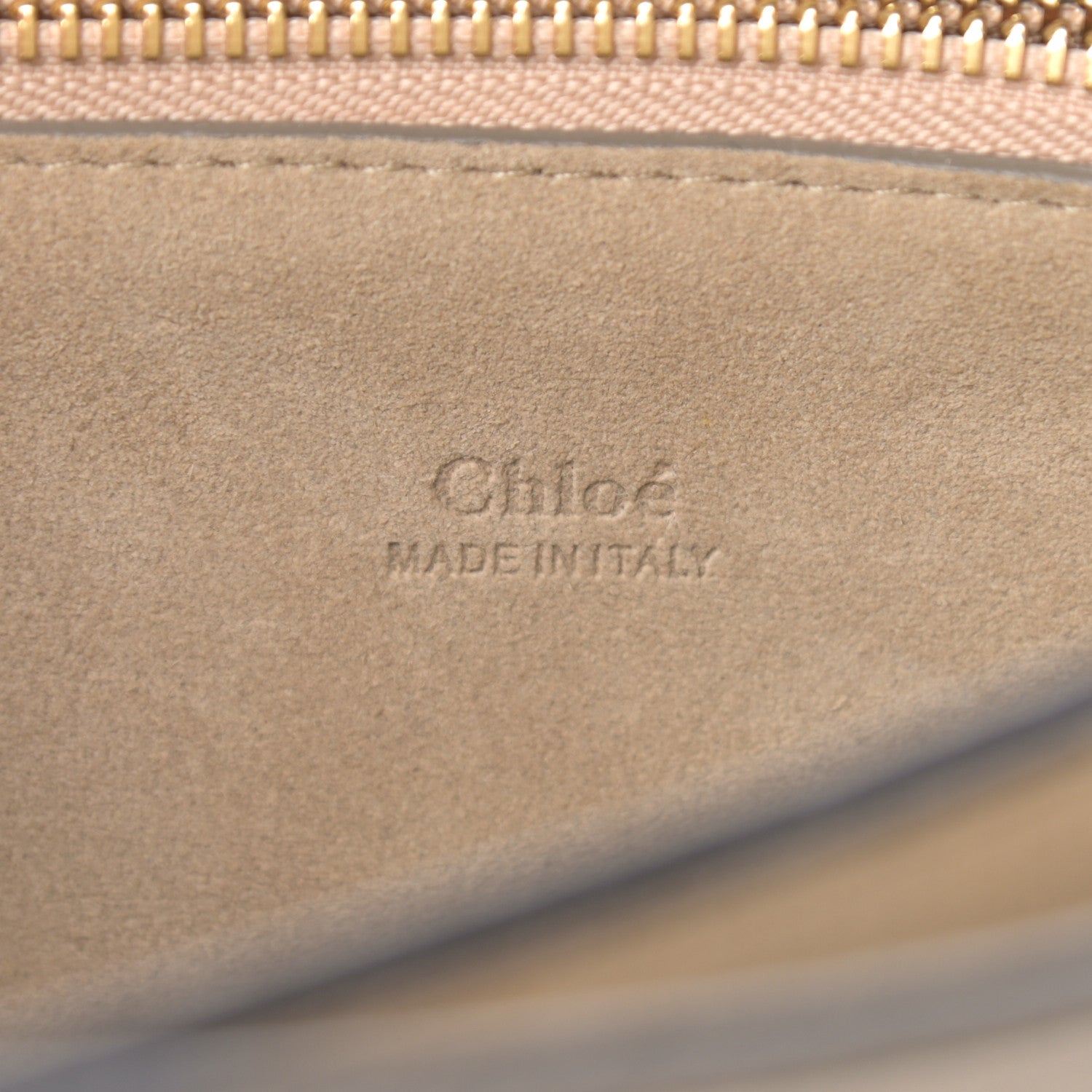 Chloe Calfskin Suede Medium Faye Shoulder Bag Motty Grey 6 of 9