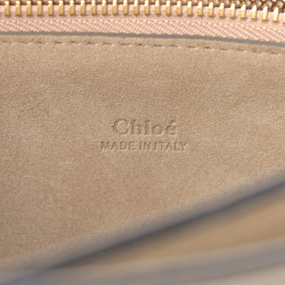 Chloe Calfskin Suede Medium Faye Shoulder Bag Motty Grey 6 of 9