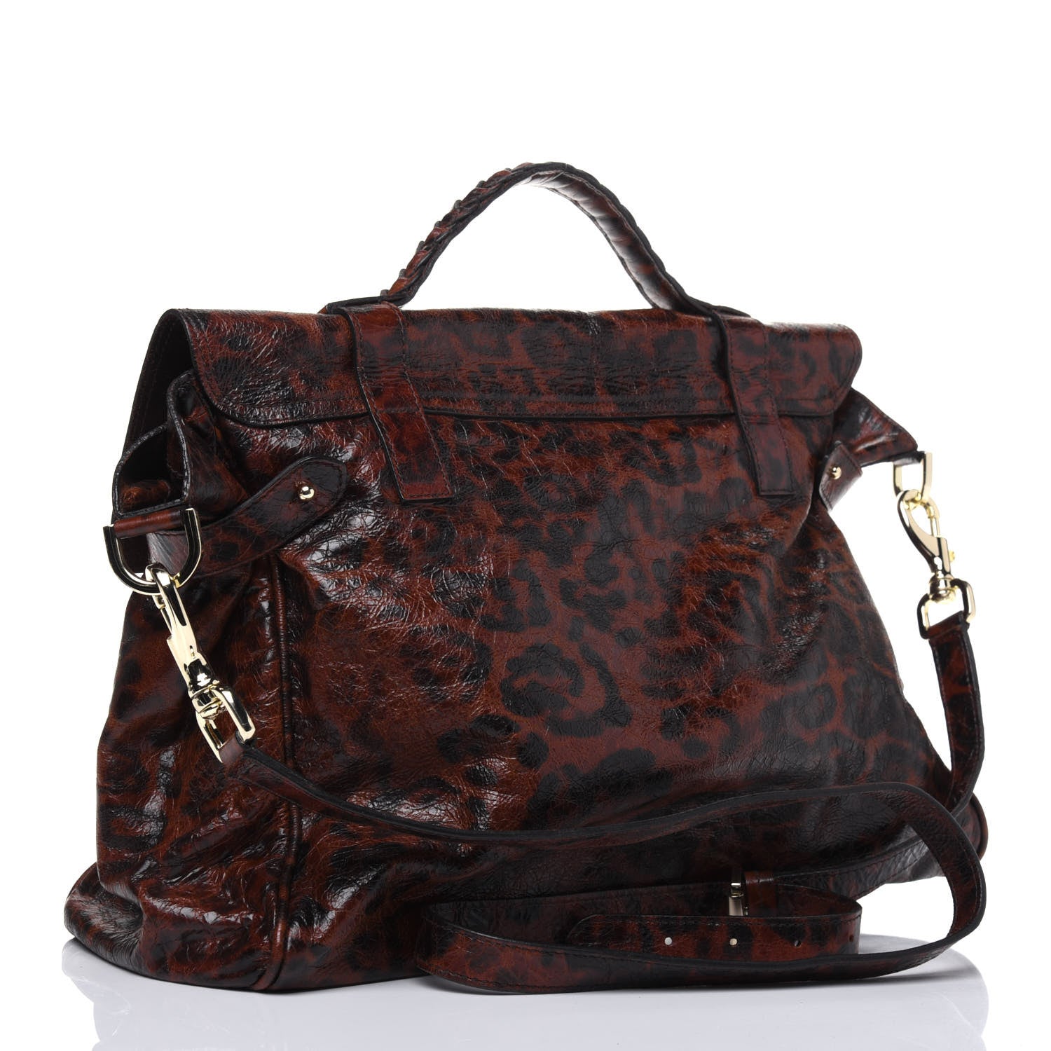Mulberry Shiny Leopard Oversized Alexa Dark Oak 4 of 24