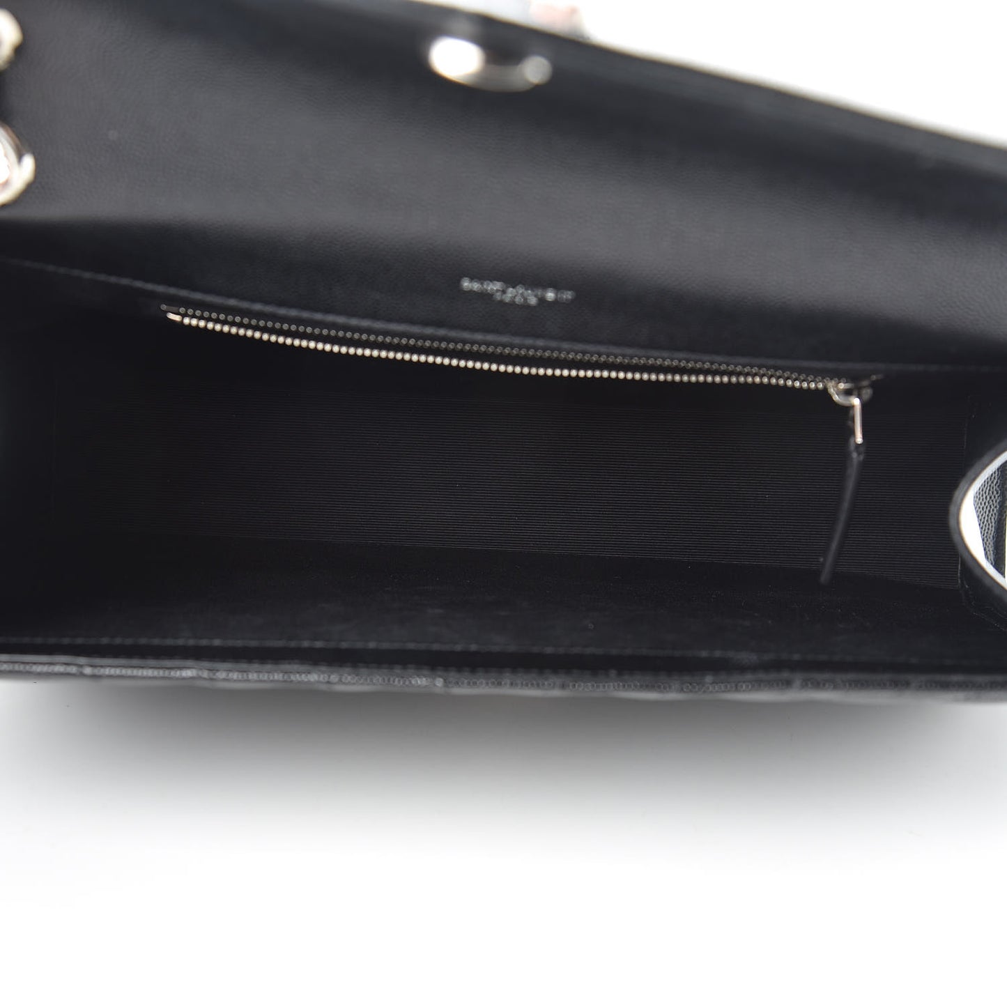 Grain De Poudre Matelasse Chevron Large Monogram Satchel Black