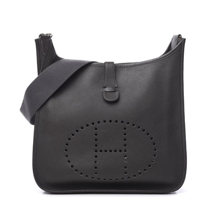 Hermes Taurillon Clemence Evelyne PM Graphite 1 of 10