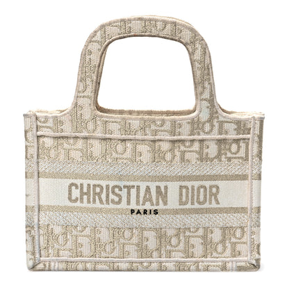 Christian Dior Oblique Mini Book Tote Gold Multicolor 1 of 9