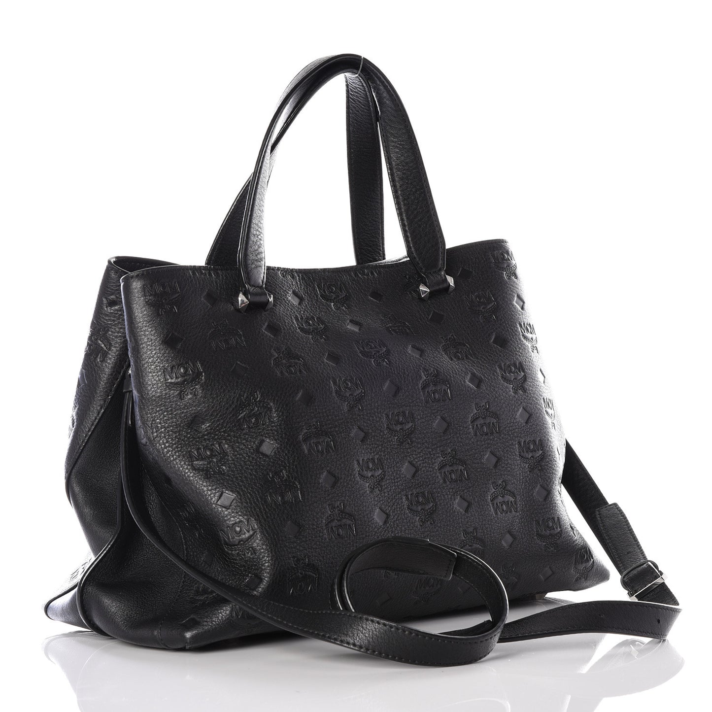 Calfskin Ottomar Monogram Large Essential Tote Black