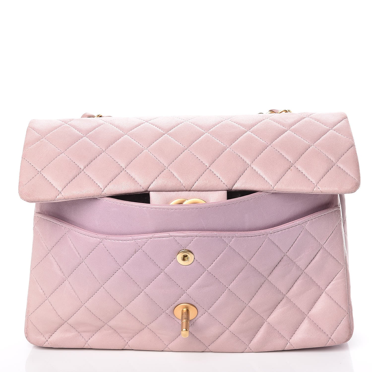 Chanel Lambskin Quilted Medium Double Flap Light Pink 10 of 13