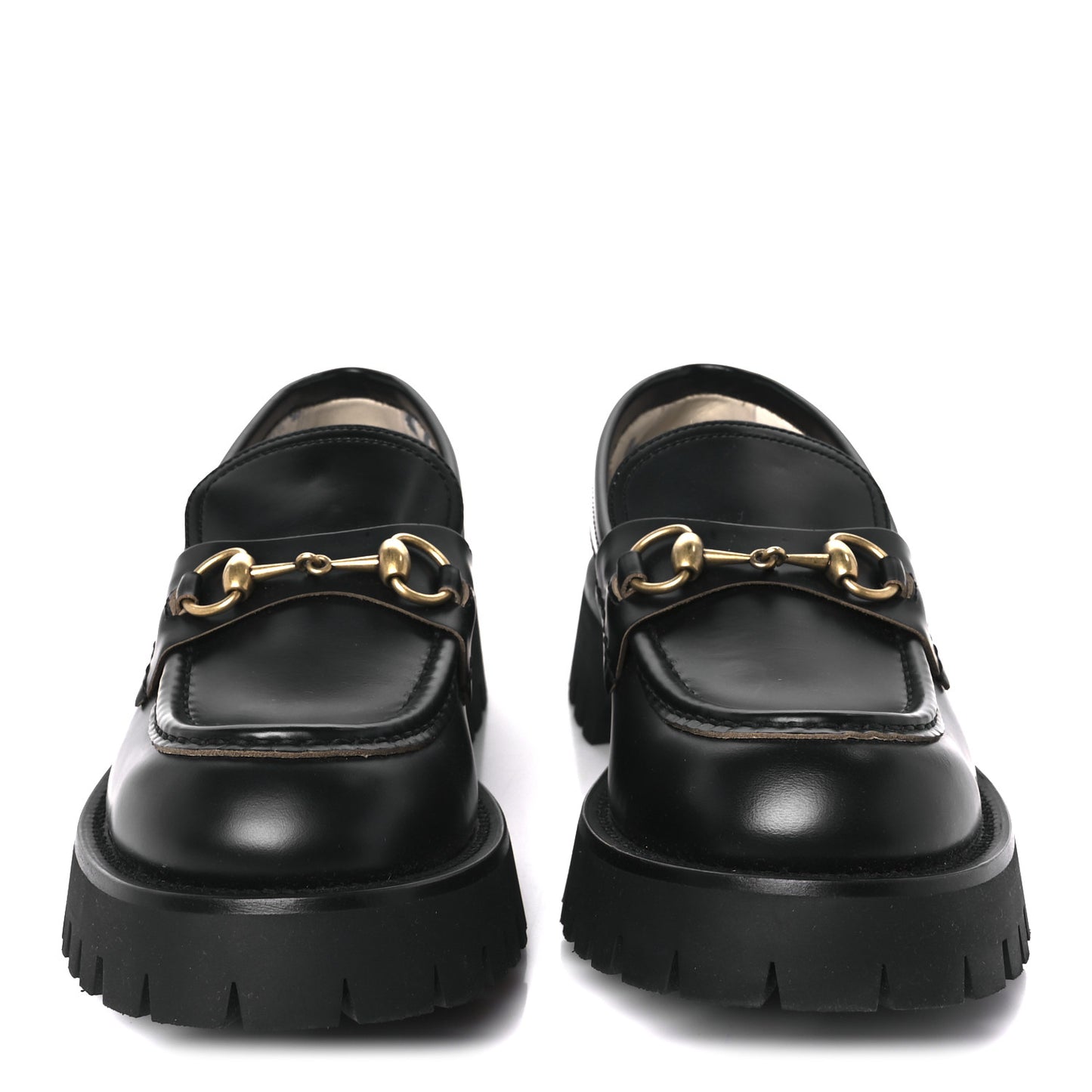 Cordovan Lux Womens Harald Horsebit 25mm Platform Loafers 41 Black