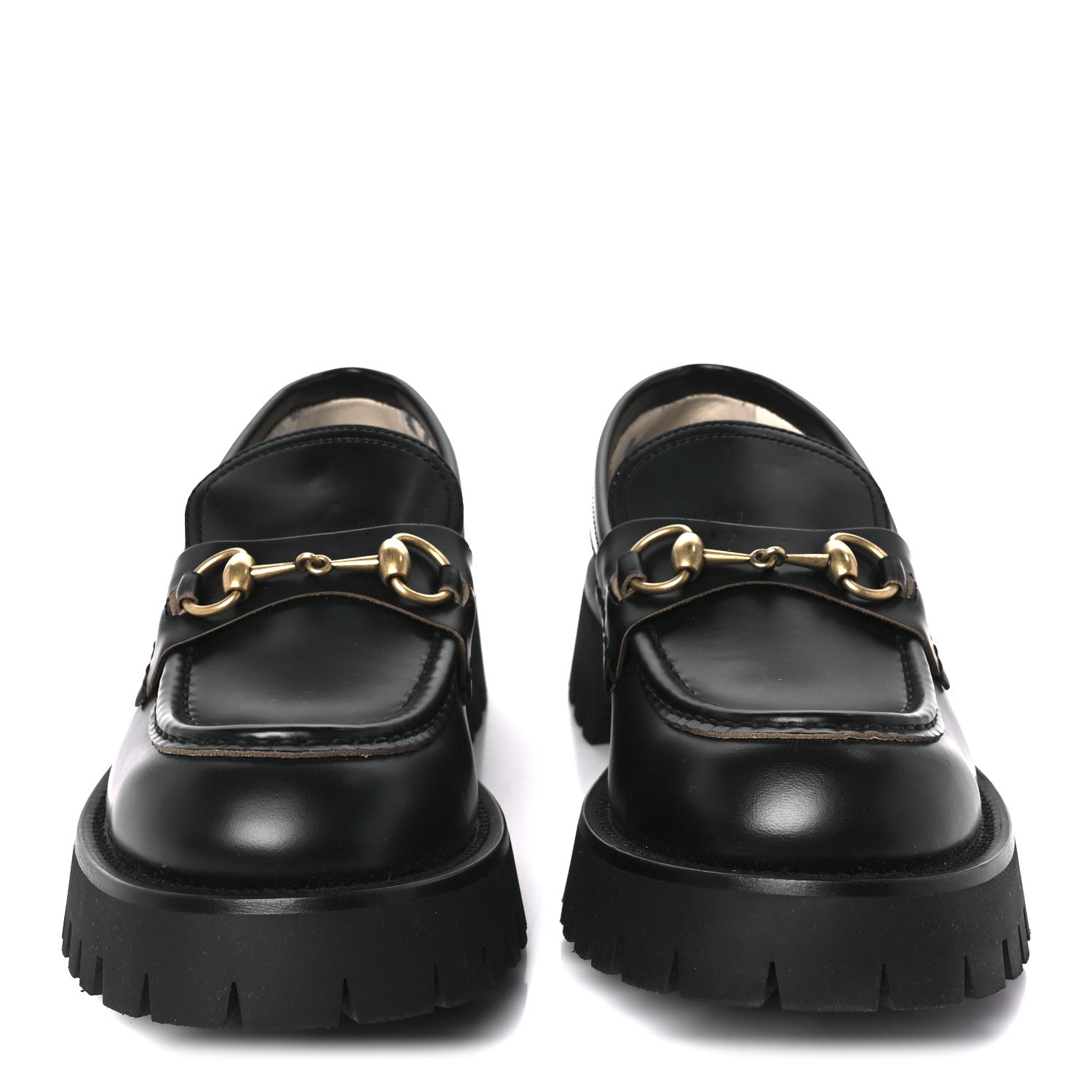 Gucci Cordovan Lux Womens Harald Horsebit 25mm Platform Loafers 41 Black 3 of 12