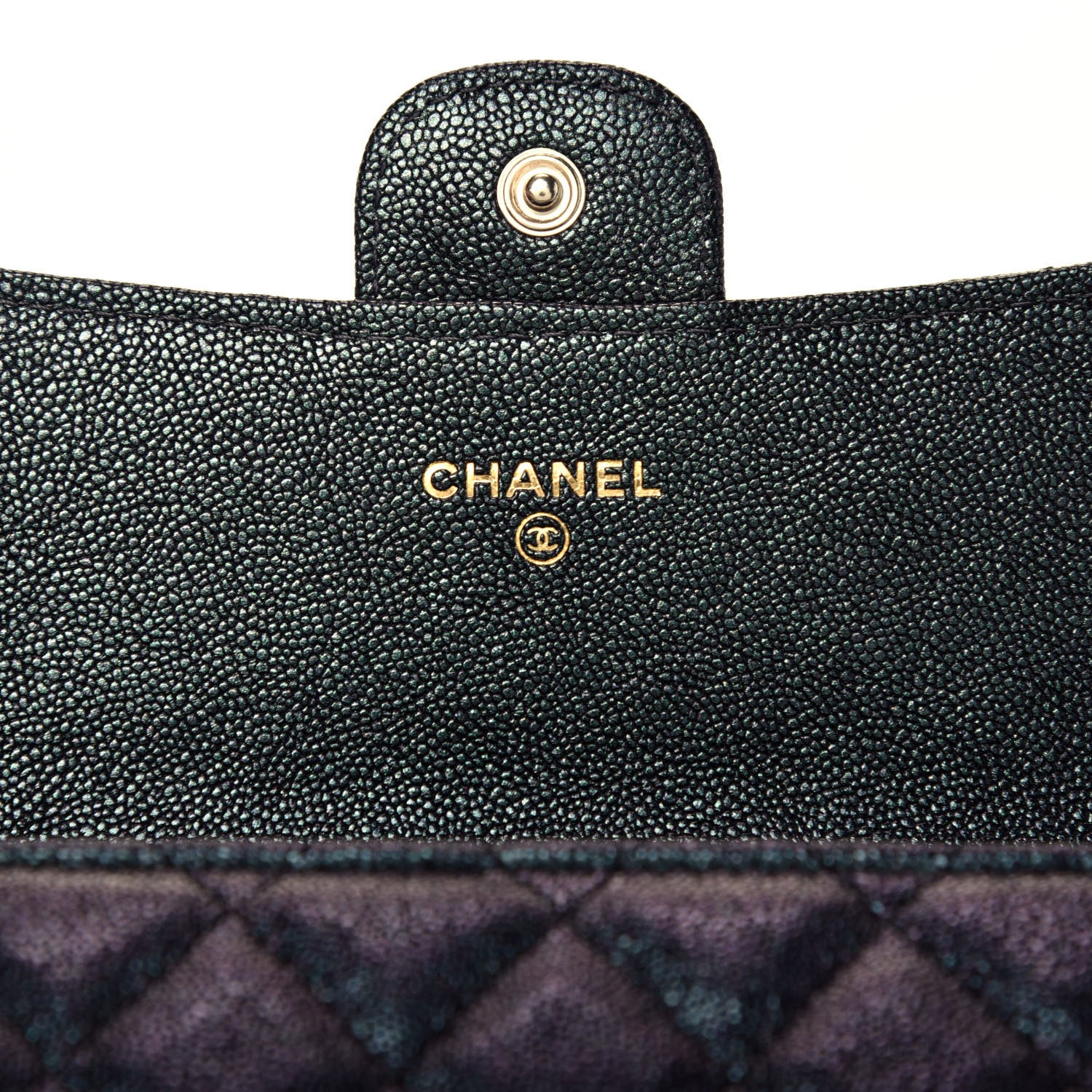 Chanel Iridescent Caviar Quilted Medium Flap Wallet Black 6 of 8