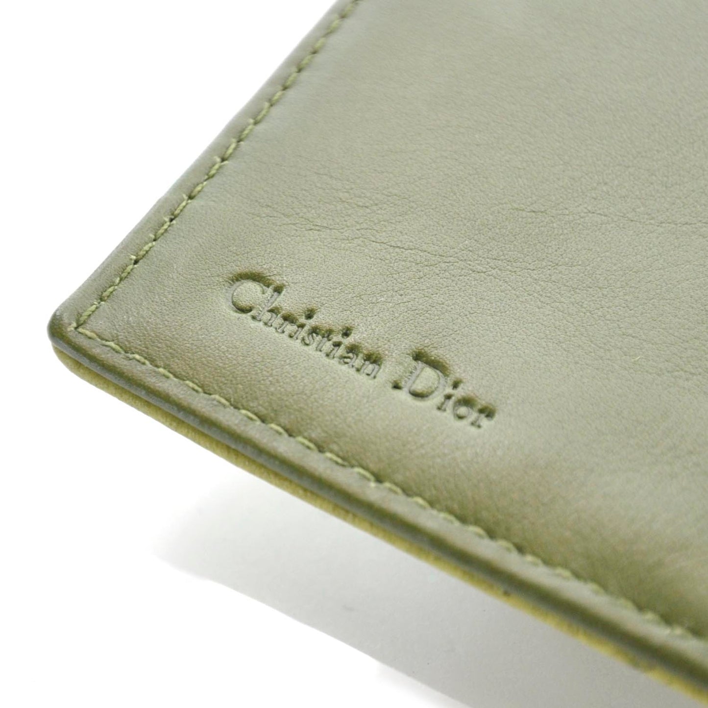 Ostrich Saddle Wallet Green