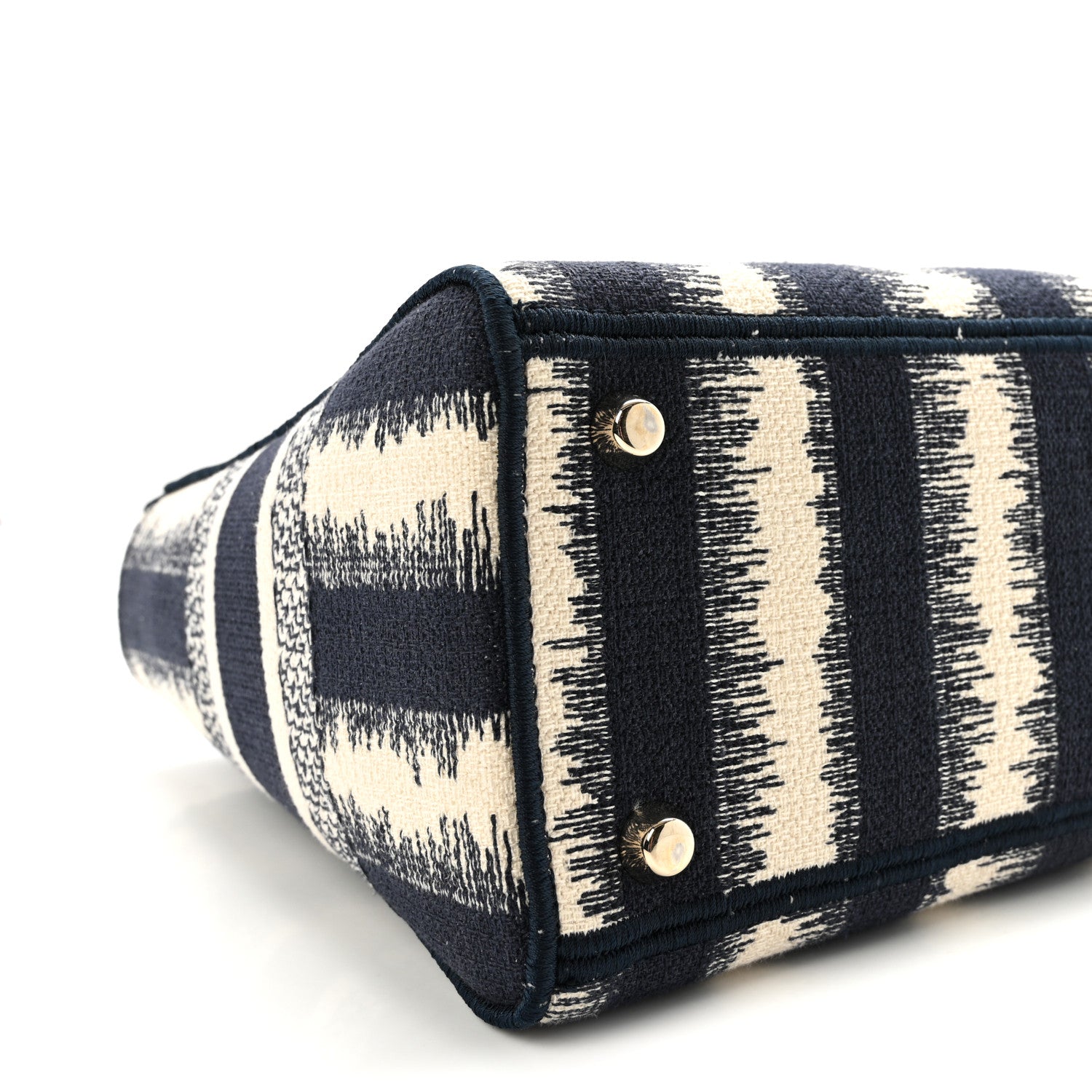 Christian Dior Canvas Medium D-Stripes Lady D-Lite Blue 8 of 9