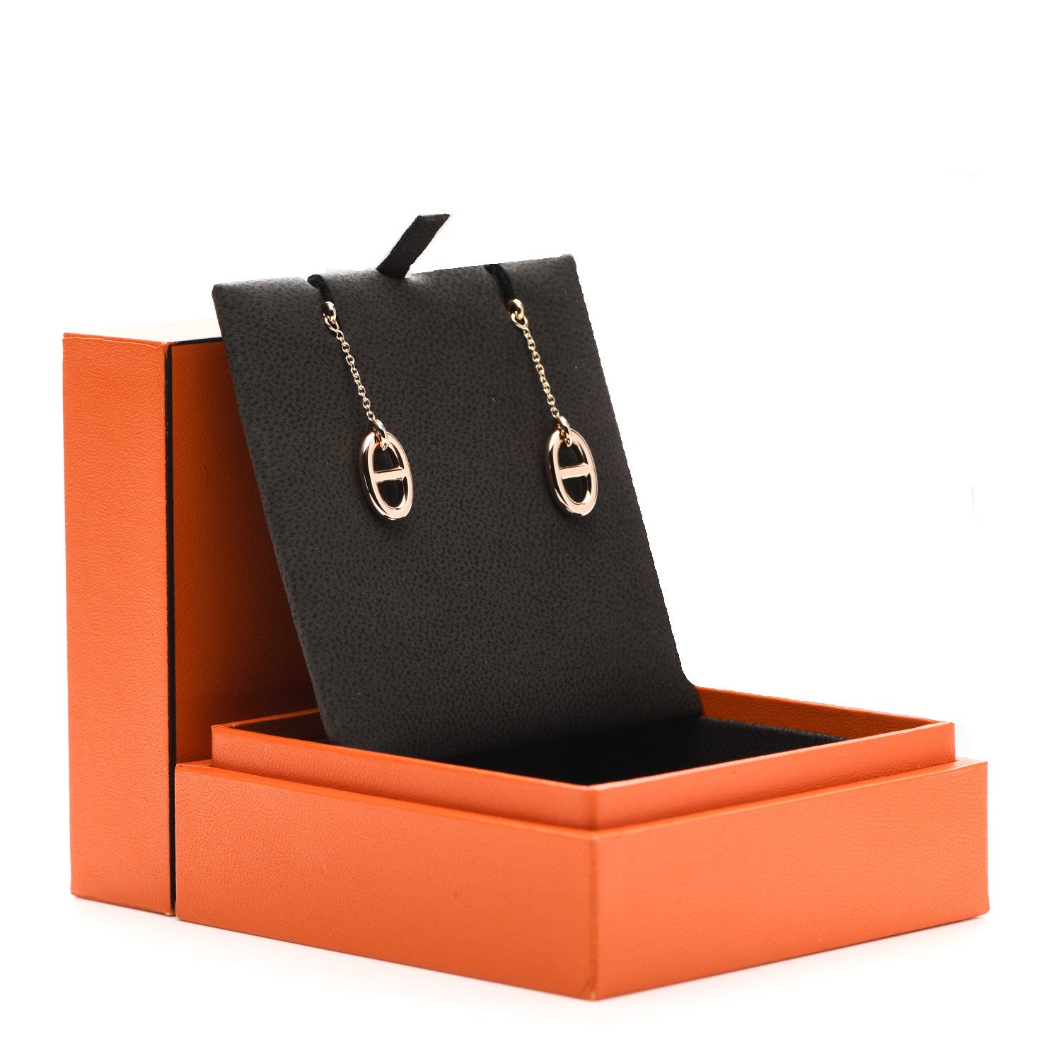 Hermes 18K Rose Gold PM Farandole Drop Earrings 5 of 5