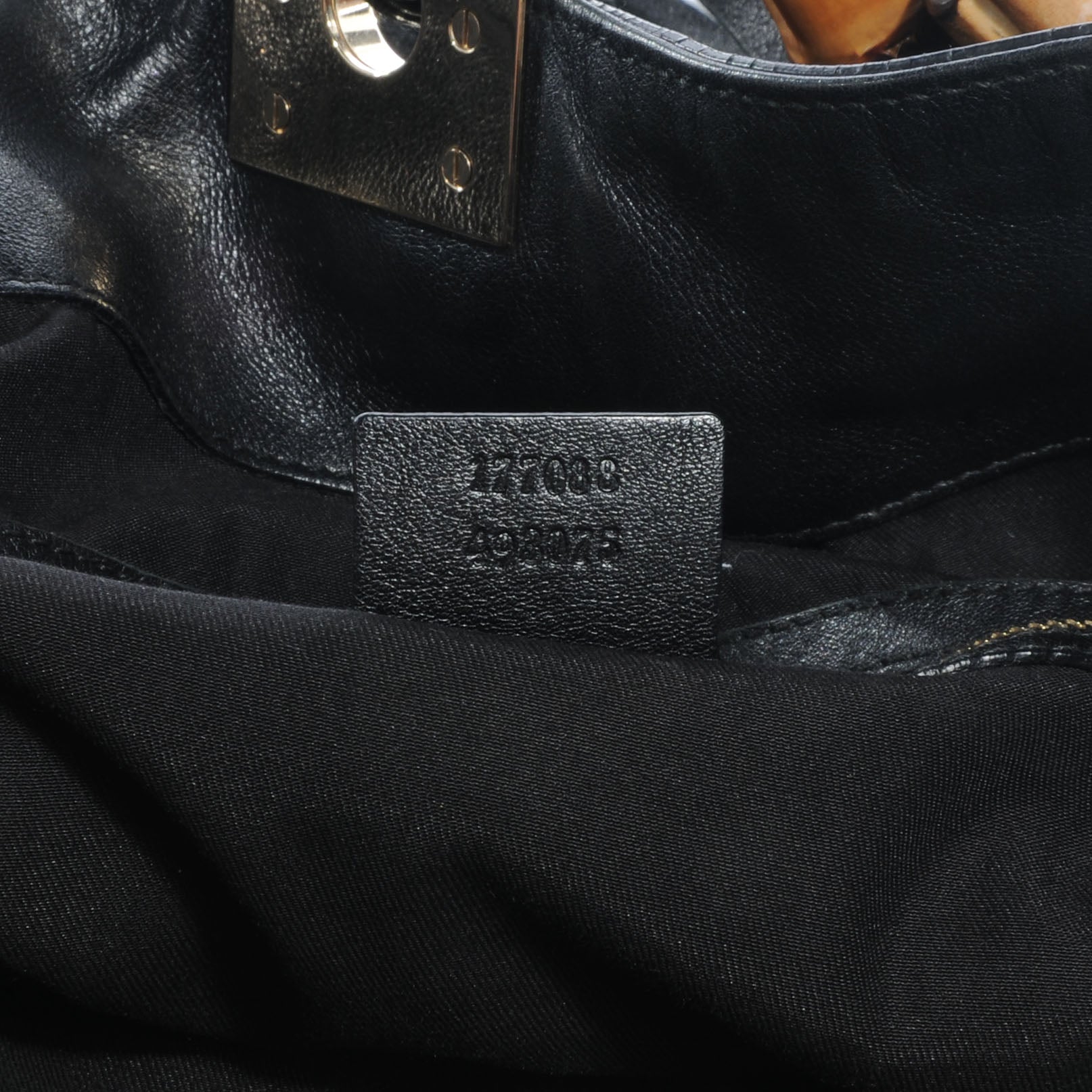 Gucci Leather Large Indy Top Handle Bag Black 7 of 8