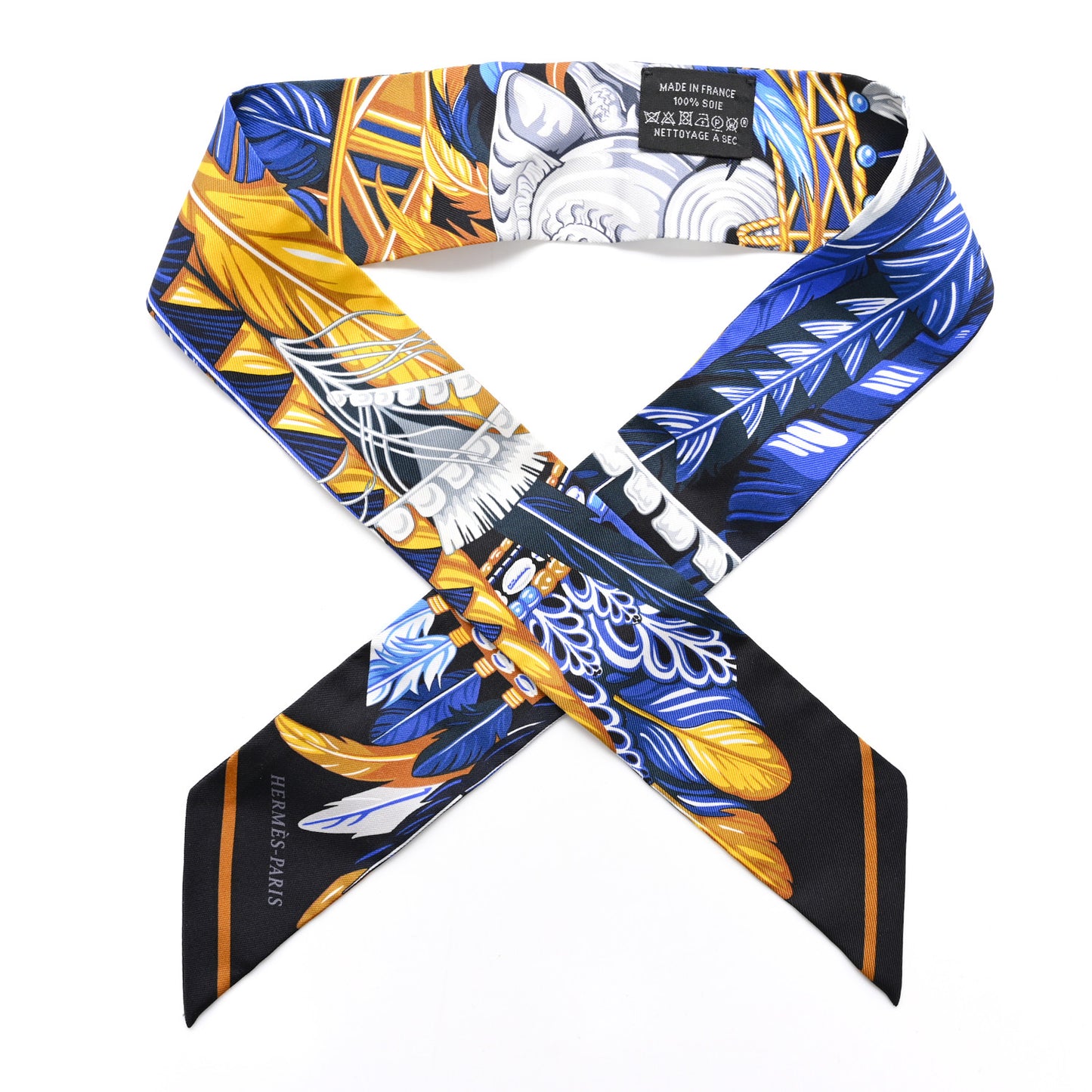 Silk La Danse Pacifique Twilly Bleu Nuit Jaune Vif