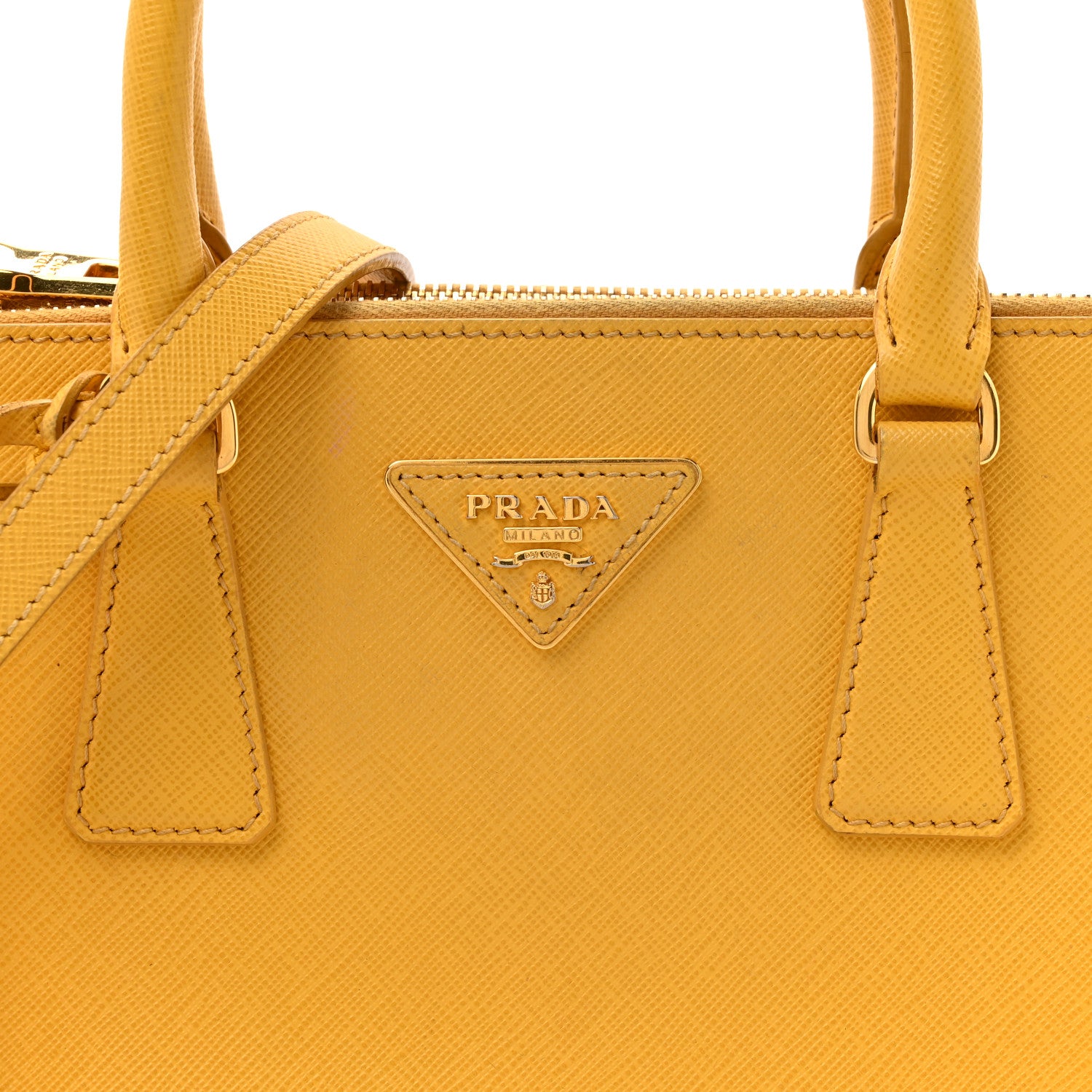 Prada Saffiano Lux Small Galleria Double Zip Tote Soleil 1904621