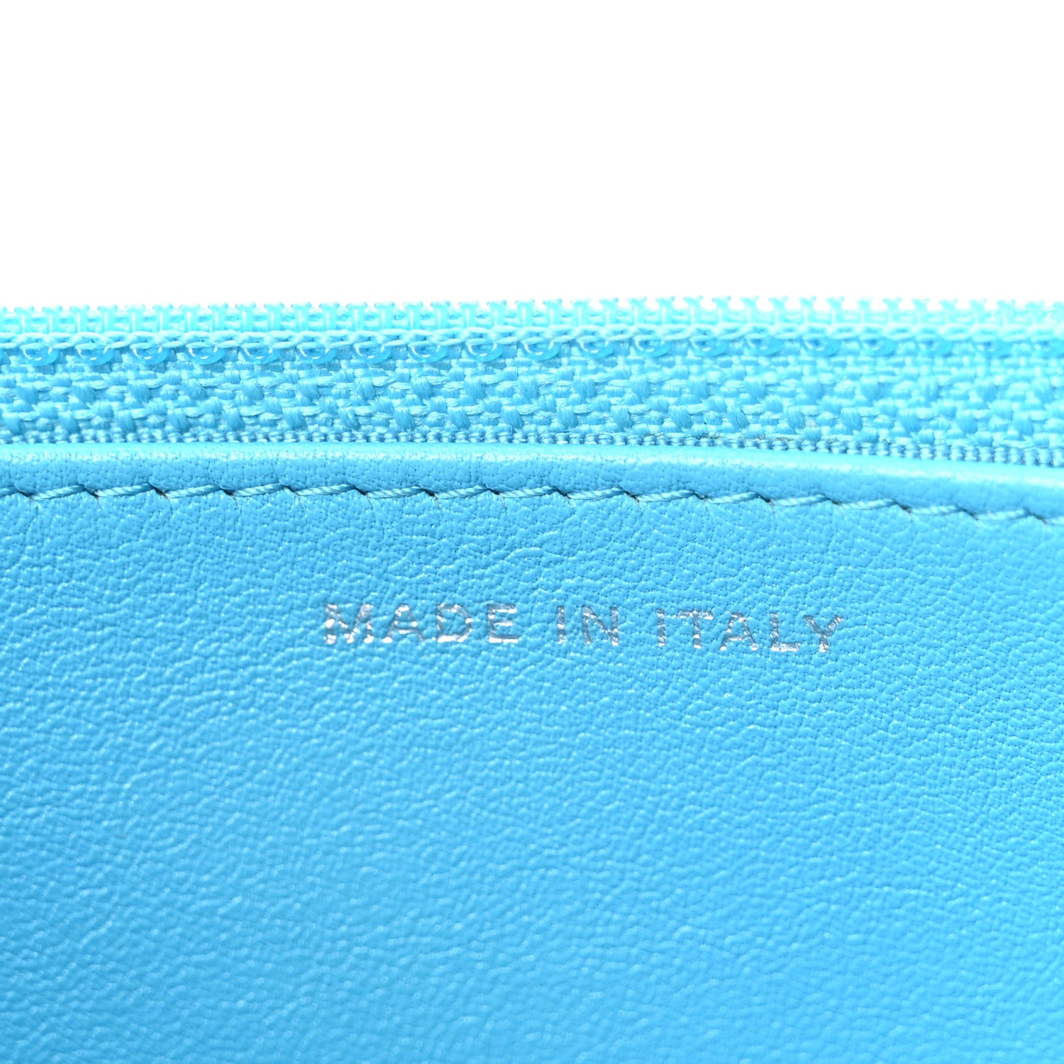 Chanel Lizard Wallet on Chain WOC Turquoise 7 of 10