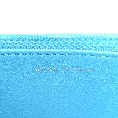 Chanel Lizard Wallet on Chain WOC Turquoise 7 of 10