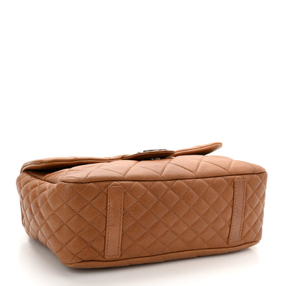 Chanel Caviar Quilted Coco Casual Flap Light Brown 3 of 9
