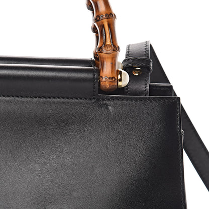 Gucci Nappa Bamboo Small Nymphaea Top Handle Bag Black 15 of 17