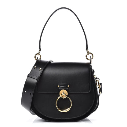 Chloe Calfskin Suede Large Tess Bag Black 1 of 7