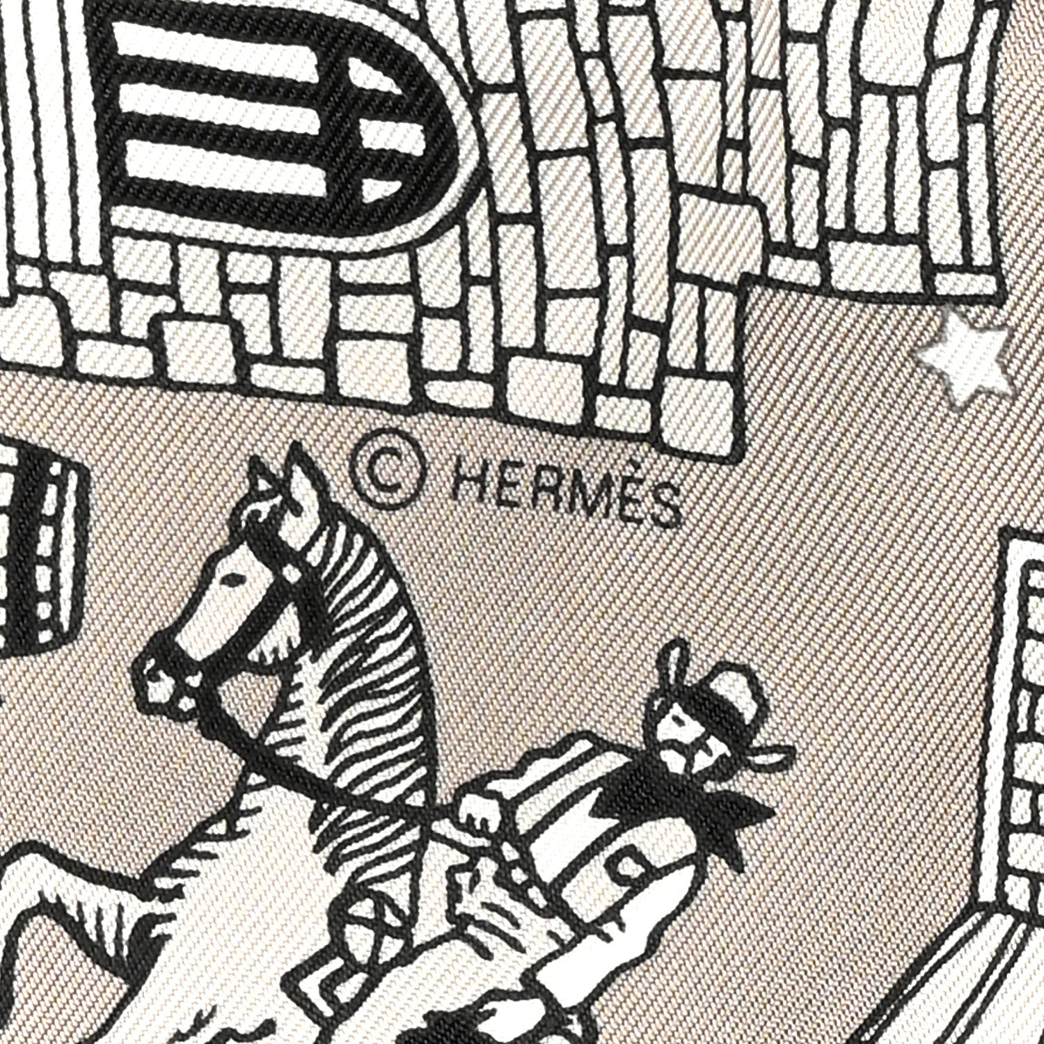 Hermes Silk Paris Station Bandana Scarf 55 4 of 5