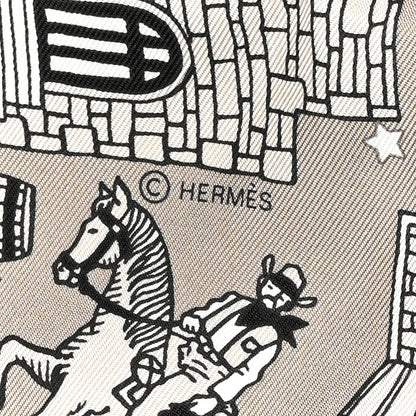 Hermes Silk Paris Station Bandana Scarf 55 4 of 5