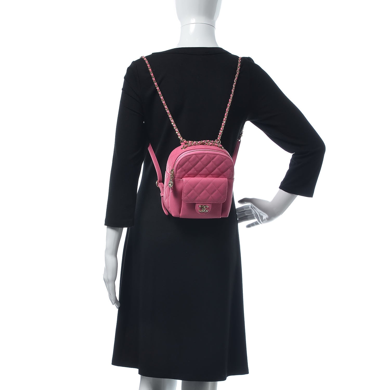Chanel Caviar Quilted Small CC Day Backpack Pink 2 of 7